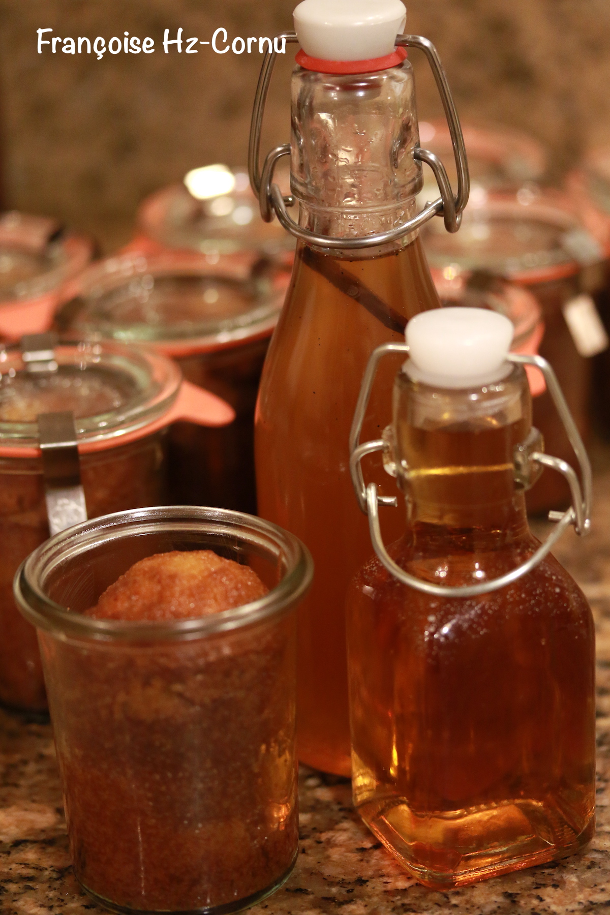 Sirop de sucre au rhum ou à l'orange ou les deux