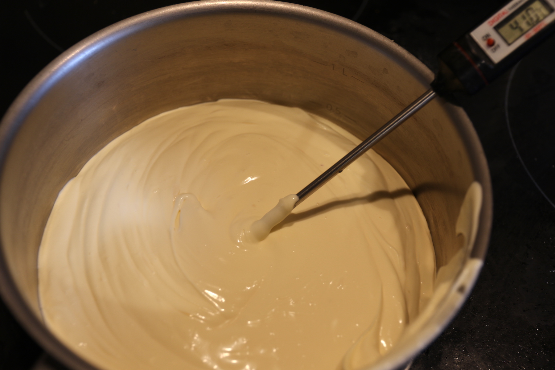 Une fois kéfirisée, mettre votre crème dans une casserole