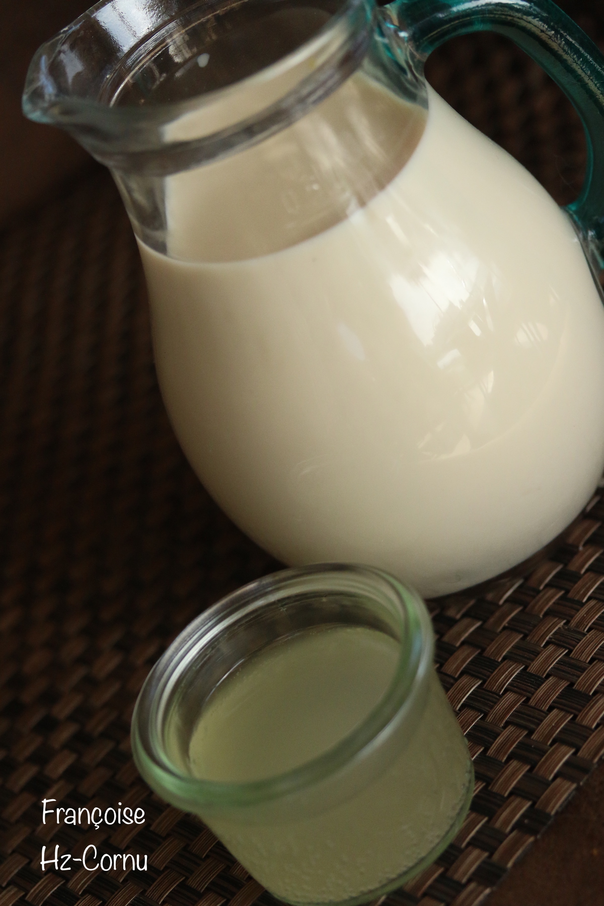 500ml de lait de soya + 50ml de boisson de kéfir de fruit d'une f2 nature